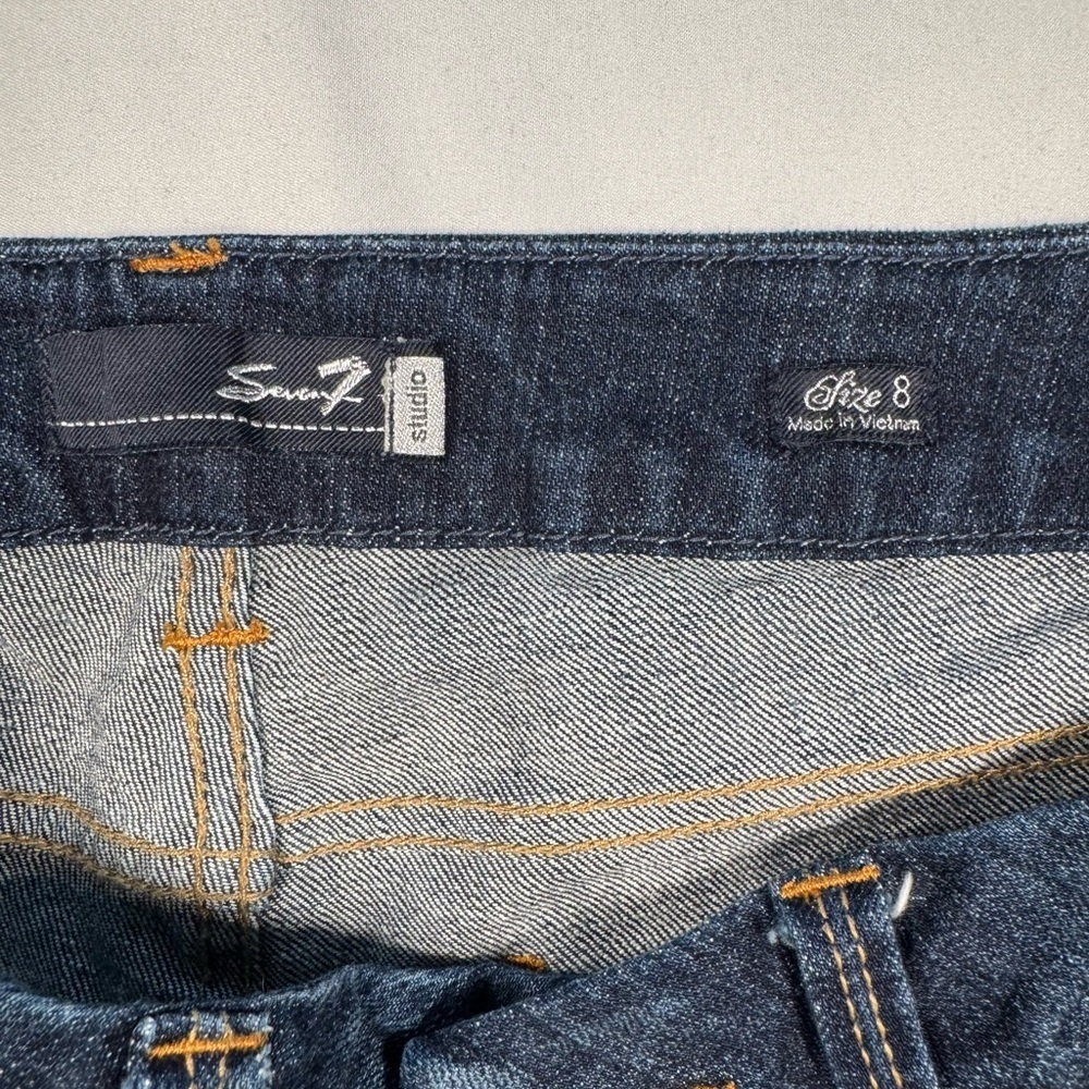 Seven7 Dark Blue Straight Leg Women's Jeans - Picture 2 of 6